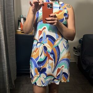 Multi color halter dress 👗